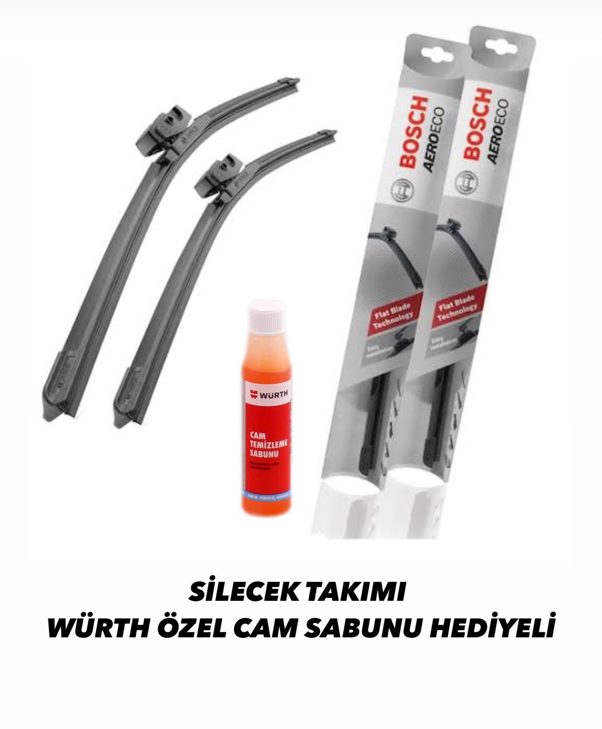 BMW F30 2012-2019  SİLECEK TAKIMI WÜRTH CAM SABUNU HEDİYELİ